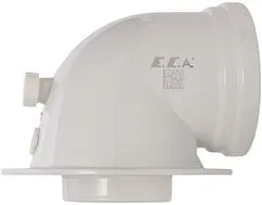 Колено стартовое коаксиальное Ø 60/100мм (PP) E.C.A. 7006990812