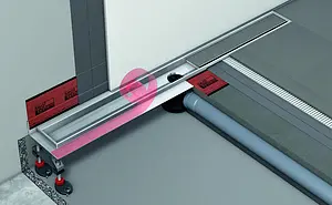 Лоток душевой пристенный 951мм h=53мм TECEdrainline 601001, 4