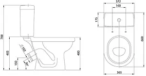 Унитаз-компакт Santeri Визит белый 1.P405.3.S00.00B.F Унитаз-компакт Santeri Визит белый 1.P405.3.S00.00B.F, 2