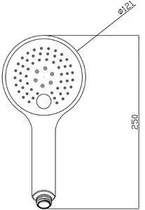 Лейка ручного душа Gross Aqua Space Push хром/белый GA1400CW Лейка ручного душа Gross Aqua Space Push хром/белый GA1400CW, 2