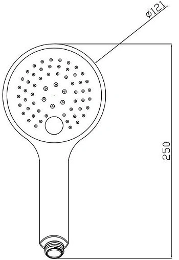 Лейка ручного душа Gross Aqua Space Push хром/белый GA1400CW