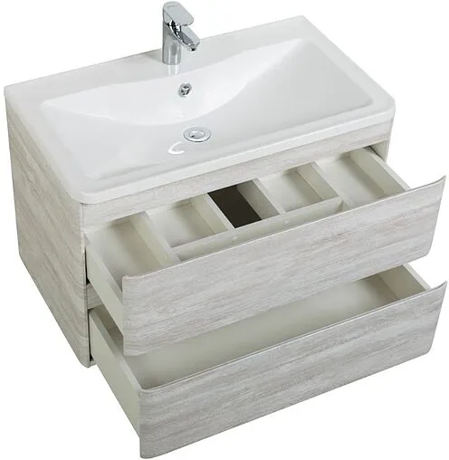 Тумба-умывальник подвесная BelBagno ALBANO 80 Rovere Vintage Bianco ALBANO-800-2C-SO-RVB+