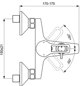 Смеситель для ванны Vidima Hype хром BA399AA, 3