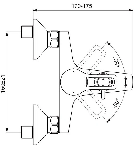 Смеситель для ванны Vidima Hype хром BA399AA
