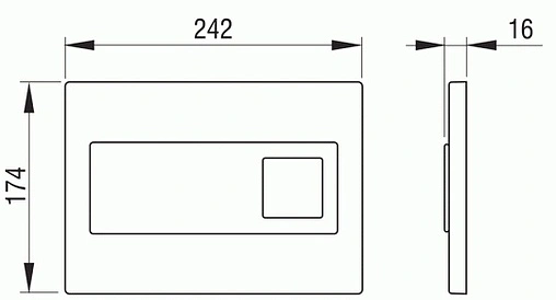 Инсталляция для подвесного унитаза Set 3 в 1 Pestan Fluenta SET40006356DB кнопки/белый, рамка/черный