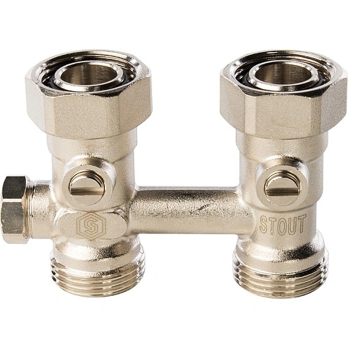 Узел нижнего подключения радиатора с байпасом прямой ¾&quot;ек x ¾&quot;ек Stout SVH-0001-000020