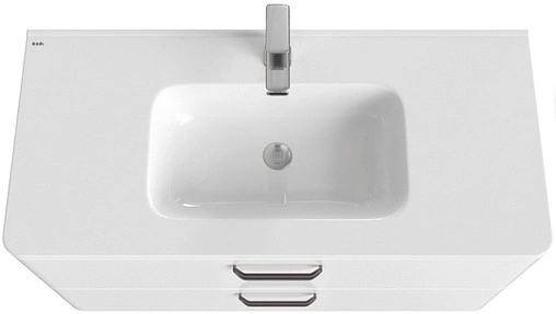 Тумба-умывальник подвесная IDDIS Brick 100 белый BRI10W1i95K