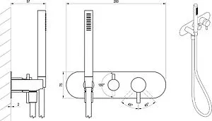 Смеситель для душа скрытого монтажа Ravak Espirit розовое золото X070361, 2