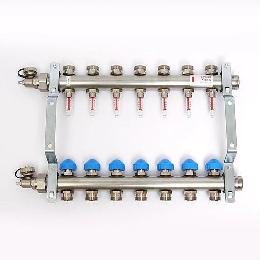 Группа коллекторная с расходомерами 7 отводов 1"н/н x ¾"ек Uni-fitt 455W4307