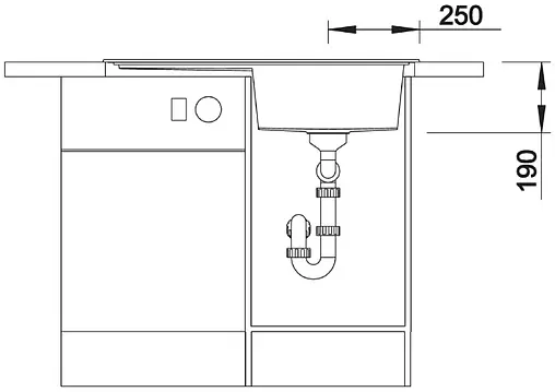 Мойка кухонная Blanco Zenar 45 S 86 L тёмная скала 523851