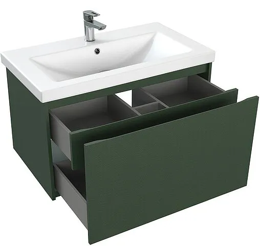 Тумба-умывальник подвесная Cersanit Grande 80 зеленый 64303+S-UM-COM80/1-w