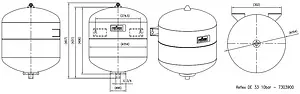 Гидроаккумулятор Reflex DE 33л 10 бар 7303900, 2
