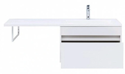 Тумба-умывальник подвесная над стиральной машиной Aquanet Токио 130 R белый 00236916+00235502