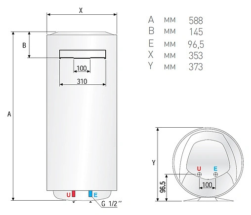 Водонагреватель накопительный электрический Ariston ABS PRO ECO INOX PW 30 V Slim 3700328