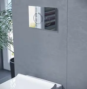 Клавиша смыва для унитаза Koller Pool Alcora 1200 SL TWIN MAT CHROME хром матовый Клавиша смыва для унитаза Koller Pool Alcora 1200 SL TWIN MAT CHROME хром матовый, 2