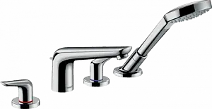 Смеситель на борт ванны на 4 отверстия Hansgrohe Novus хром 71333000, 1
