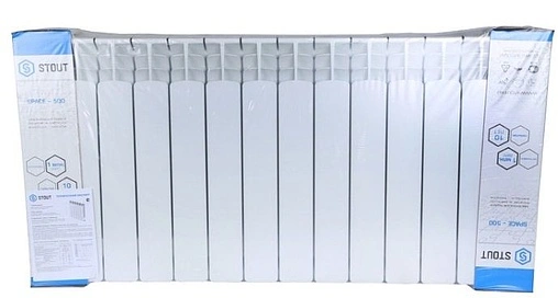 Радиатор биметаллический 13 секции нижнее правое подключение Stout Space 500 SRB-0320-050013