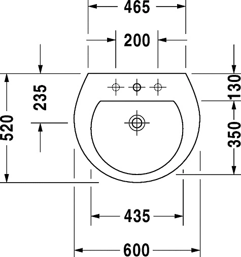 Раковина Duravit Darling New 60 белый 2621600000