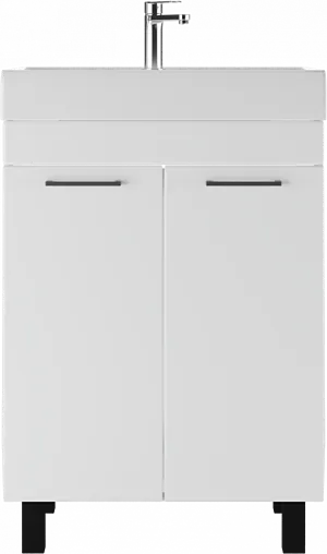 Тумба-умывальник напольная Айсберг Контраст 60 белый DA2709T+4607152361674