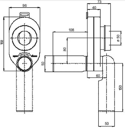 Сифон для писсуара Sanit 31.405.00..0000 Сифон для писсуара Sanit 31.405.00..0000