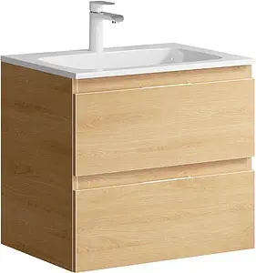 Тумба-умывальник подвесная Aqwella Accent 60 дуб золотой ACC0106DZ+Mal.06.04.D Тумба-умывальник подвесная Aqwella Accent 60 дуб золотой ACC0106DZ+Mal.06.04.D, 1