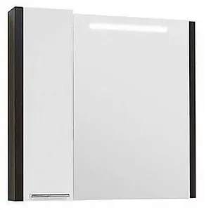 Шкаф-зеркало Aquaton Брайтон 80 L белый/венге 1A186102BR500 Шкаф-зеркало Aquaton Брайтон 80 L белый/венге 1A186102BR500, 1