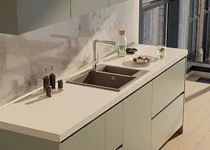 Мойка кухонная Omoikiri Sakaime-60-2-PL платина 4993915, 3