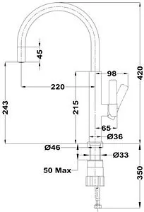 Смеситель для кухни Teka FOT 995 белая эмаль/хром 116030024 Смеситель для кухни Teka FOT 995 белая эмаль/хром 116030024, 2
