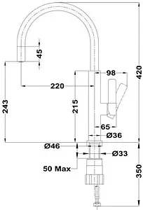 Смеситель для кухни Teka FOT 995 чёрная эмаль/хром 116030023 Смеситель для кухни Teka FOT 995 чёрная эмаль/хром 116030023, 2