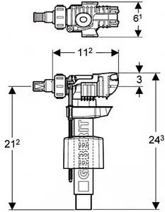 Заливной клапан Geberit Unifill 240.705.00.1, 2