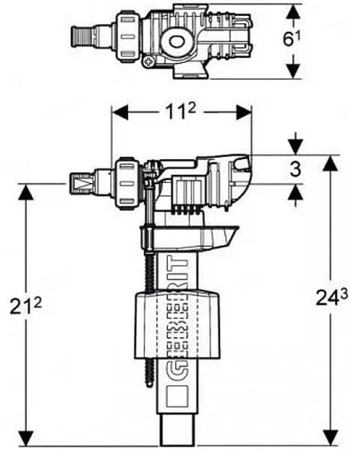 Заливной клапан Geberit Unifill 240.705.00.1 Заливной клапан Geberit Unifill 240.705.00.1
