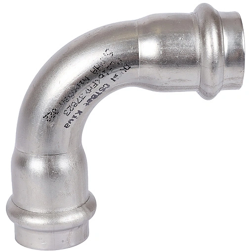 Уголок пресс двухраструбный 22мм угол 90° Sanha NiroSan 9002A 69002A22