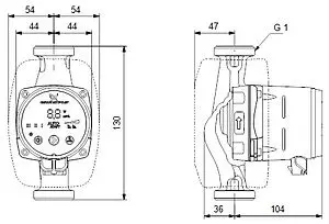 Насос циркуляционный Grundfos Alpha2 15-40 130 99411107, 5