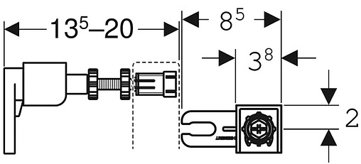 Комплект 5 в 1 Geberit iCon №3 500.060.TC.I с кнопкой Omega 20 115.085.KJ.1 белый глянцевый