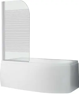 Шторка на ванну 750мм прозрачное, матовое стекло Roltechnik SCREEN/750 4000222, 1