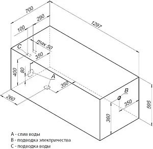 Ванна акриловая Aquanet West 130x70 00204051 Ванна акриловая Aquanet West 130x70 00204051, 4