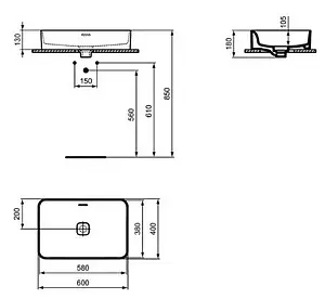 Раковина Ideal Standard Strada II 60 белый T299901 Раковина Ideal Standard Strada II 60 белый T299901, 2
