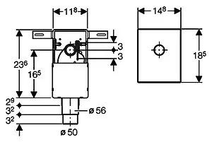 Сифон внутристенный для раковины Geberit хром 151.120.21.1 Сифон внутристенный для раковины Geberit хром 151.120.21.1, 4