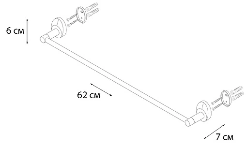 Полотенцедержатель Fixsen Europa хром FX-21801