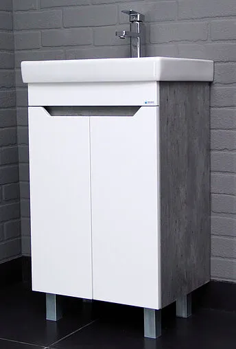 Тумба-умывальник напольный Айсберг Мечта 50 белый/бетон DM2331T+4607152361544