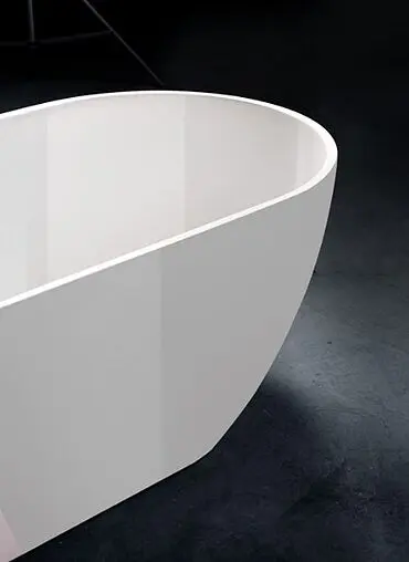 Ванна отдельностоящая из искусственного камня Treesse Clivia 160x75 белый V447BL