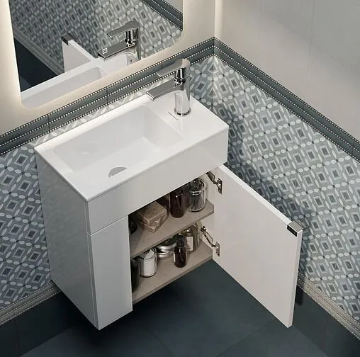 Тумба-умывальник подвесная Kerama Marazzi Lato 50 белый LAT.50.1\WHT+LA.wb.50