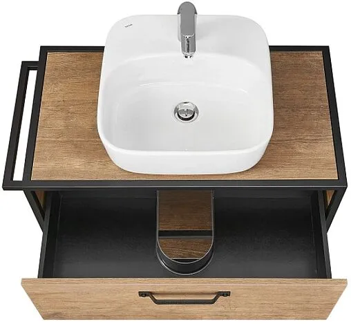 Тумба-умывальник подвесная Aquaton Лофт Фабрик 80 дуб кантри 1A2424K2LTDY0