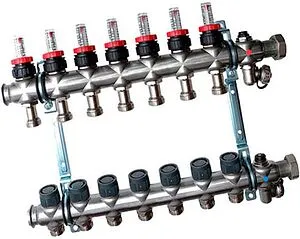 Группа коллекторная с расходомерами 7 отводов 1"нг x ¾"ек Oventrop Multidis SF 1404357 Группа коллекторная с расходомерами 7 отводов 1"нг x ¾"ек Oventrop Multidis SF 1404357, 1