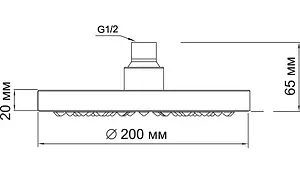 Лейка верхнего душа Wasserkraft хром A020, 3