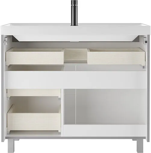 Тумба под умывальник напольная Домино Graffo 100 светло-серый DGr2412T