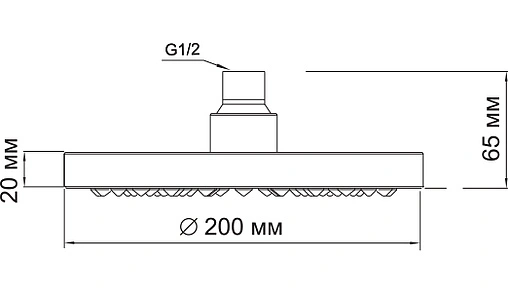 Лейка верхнего душа Wasserkraft хром A020
