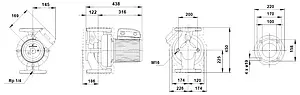 Насос циркуляционный Grundfos UPS 100-30 F 96402503 Насос циркуляционный Grundfos UPS 100-30 F 96402503, 3