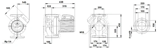 Насос циркуляционный Grundfos UPS 100-30 F 96402503 Насос циркуляционный Grundfos UPS 100-30 F 96402503