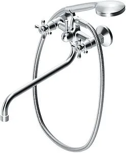 Смеситель для ванны с длинным изливом Dorff Vintage Хром D6095000 Смеситель для ванны с длинным изливом Dorff Vintage Хром D6095000, 1